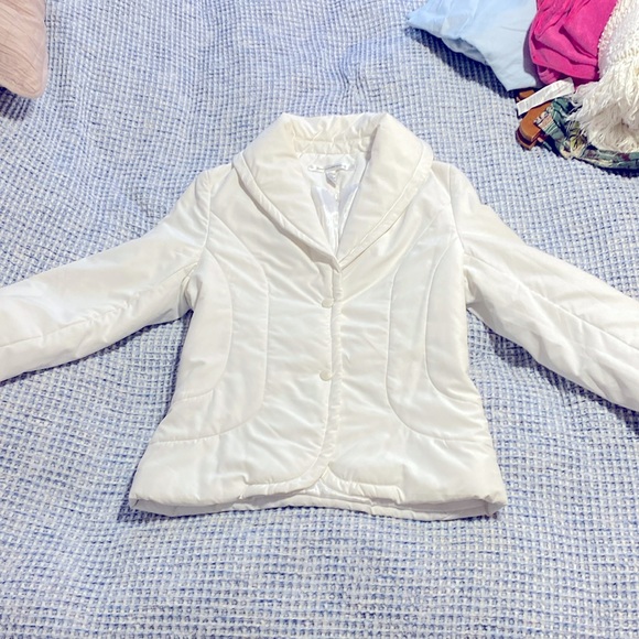 Diane vonFurstenberg White Puffy Jacket size 4 RN84177 - Picture 1 of 3